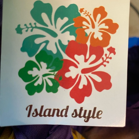 Island Style wrap tie dye bright colors. One size - Picture 8 of 8